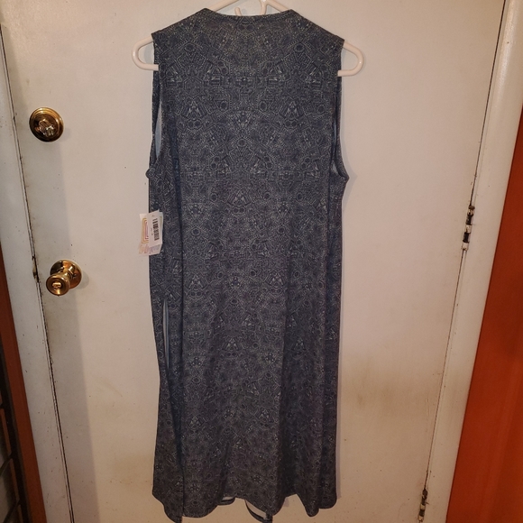 LuLaRoe Joy Vest Duster Sz M New Blue - Picture 5 of 6